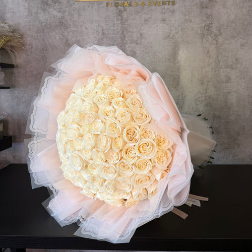 100 Long Stem Roses - Wrapped Bouquet