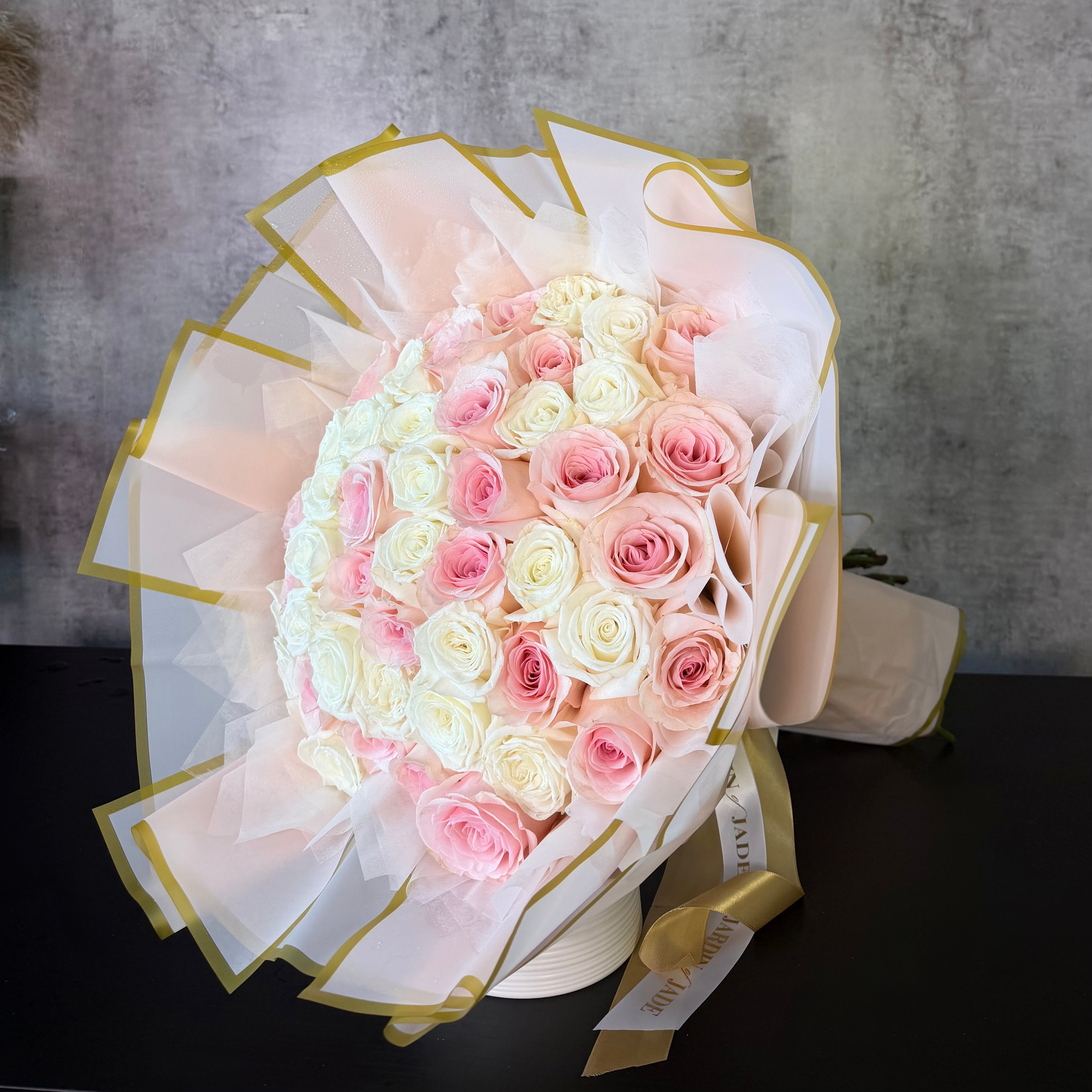 50 Long Stem Roses - Wrapped Bouquet