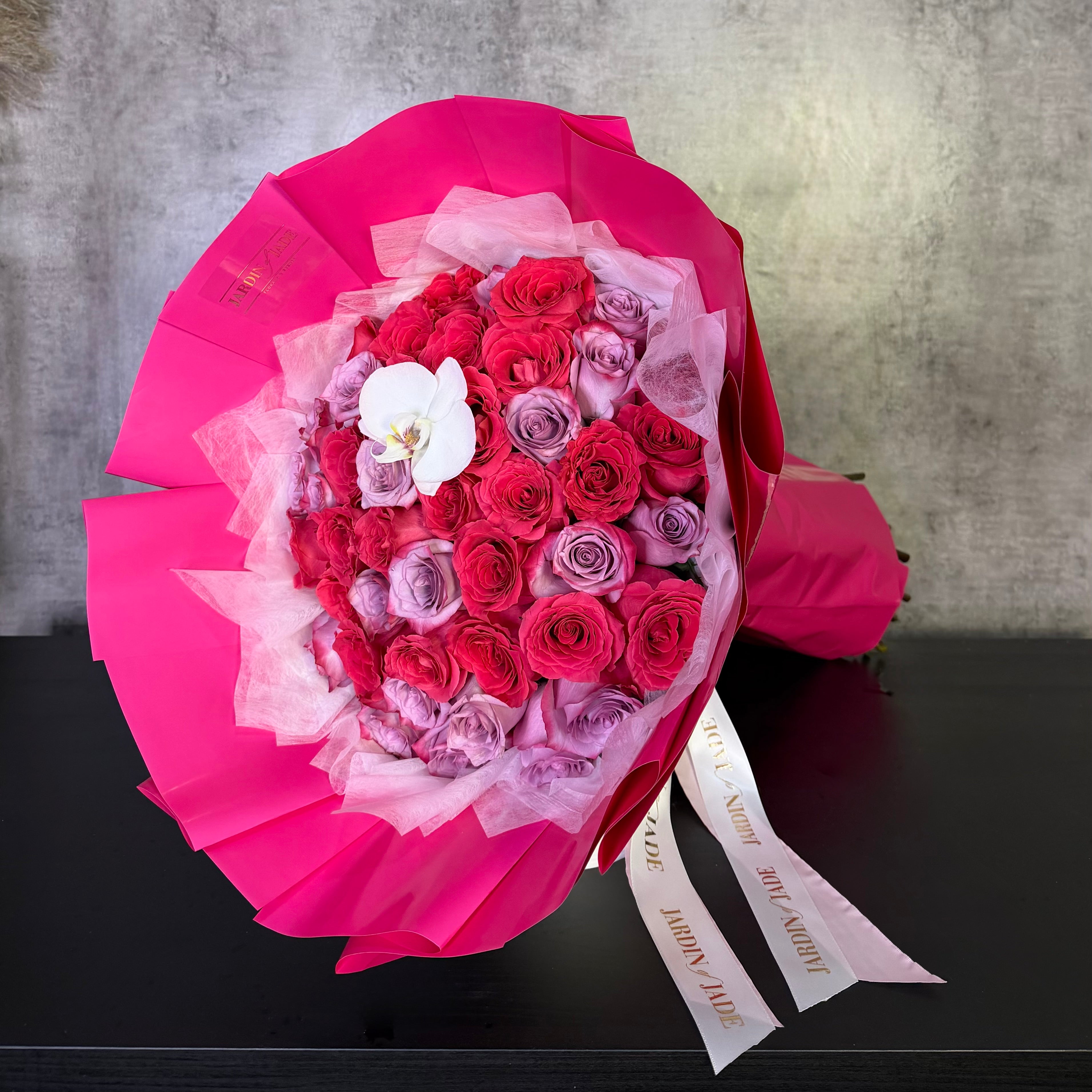 50 Long Stem Roses - Wrapped Bouquet