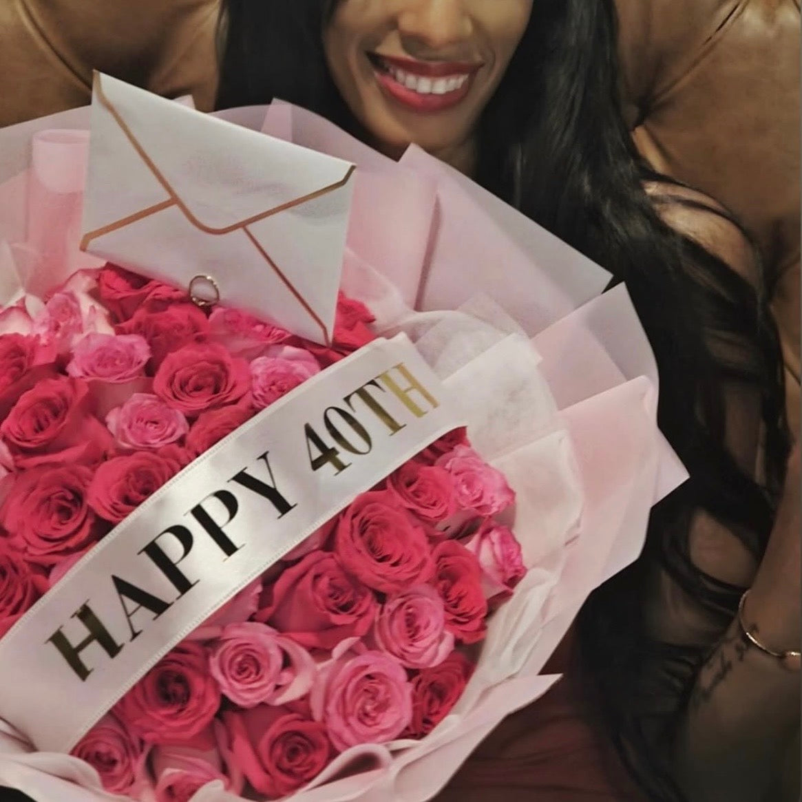 40 Mixed Roses Wrapped Bouquet