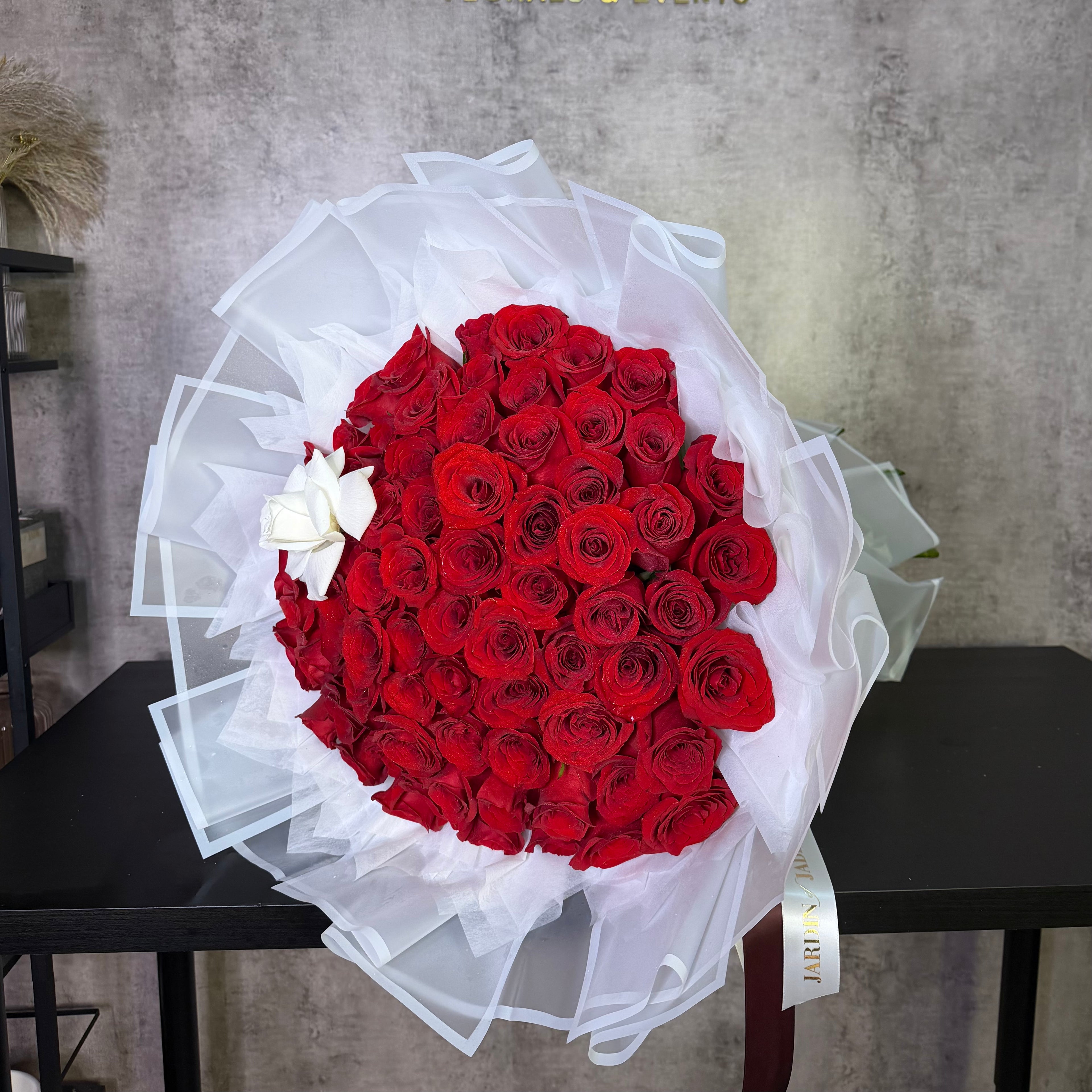75 Long Stem Roses - Wrapped Bouquet
