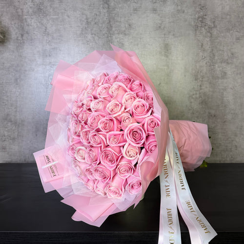50 Long Stem Roses - Wrapped Bouquet