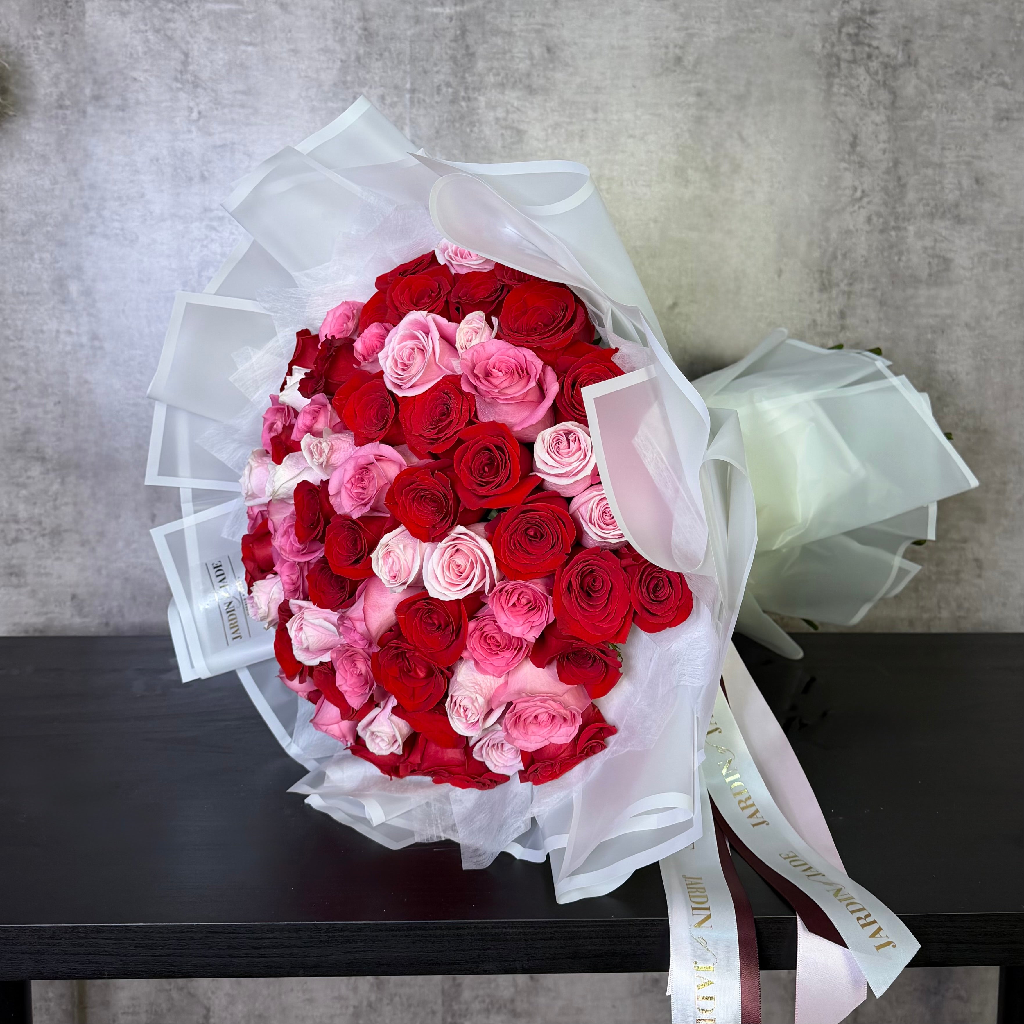 75 Long Stem Roses - Wrapped Bouquet