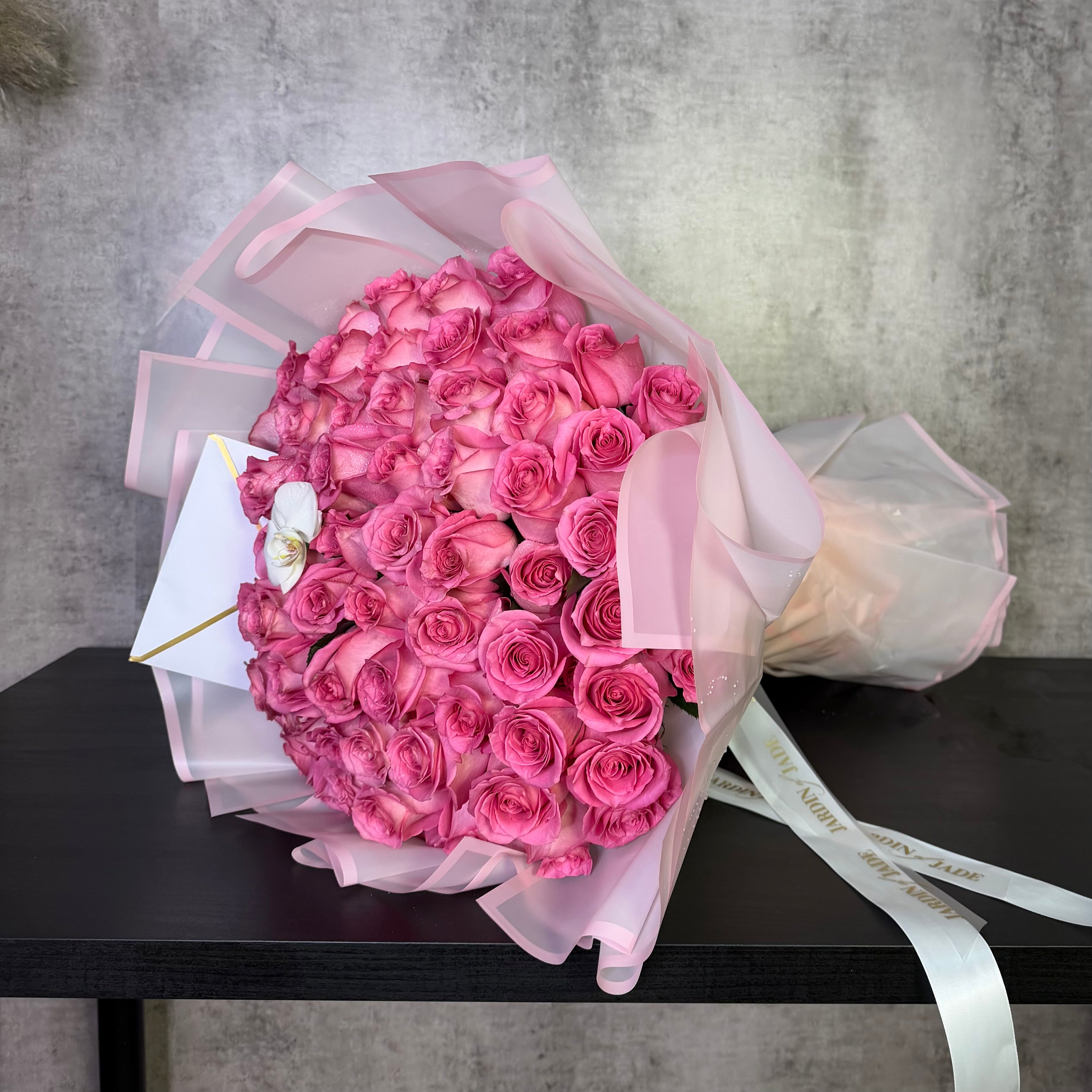 75 Long Stem Roses - Wrapped Bouquet