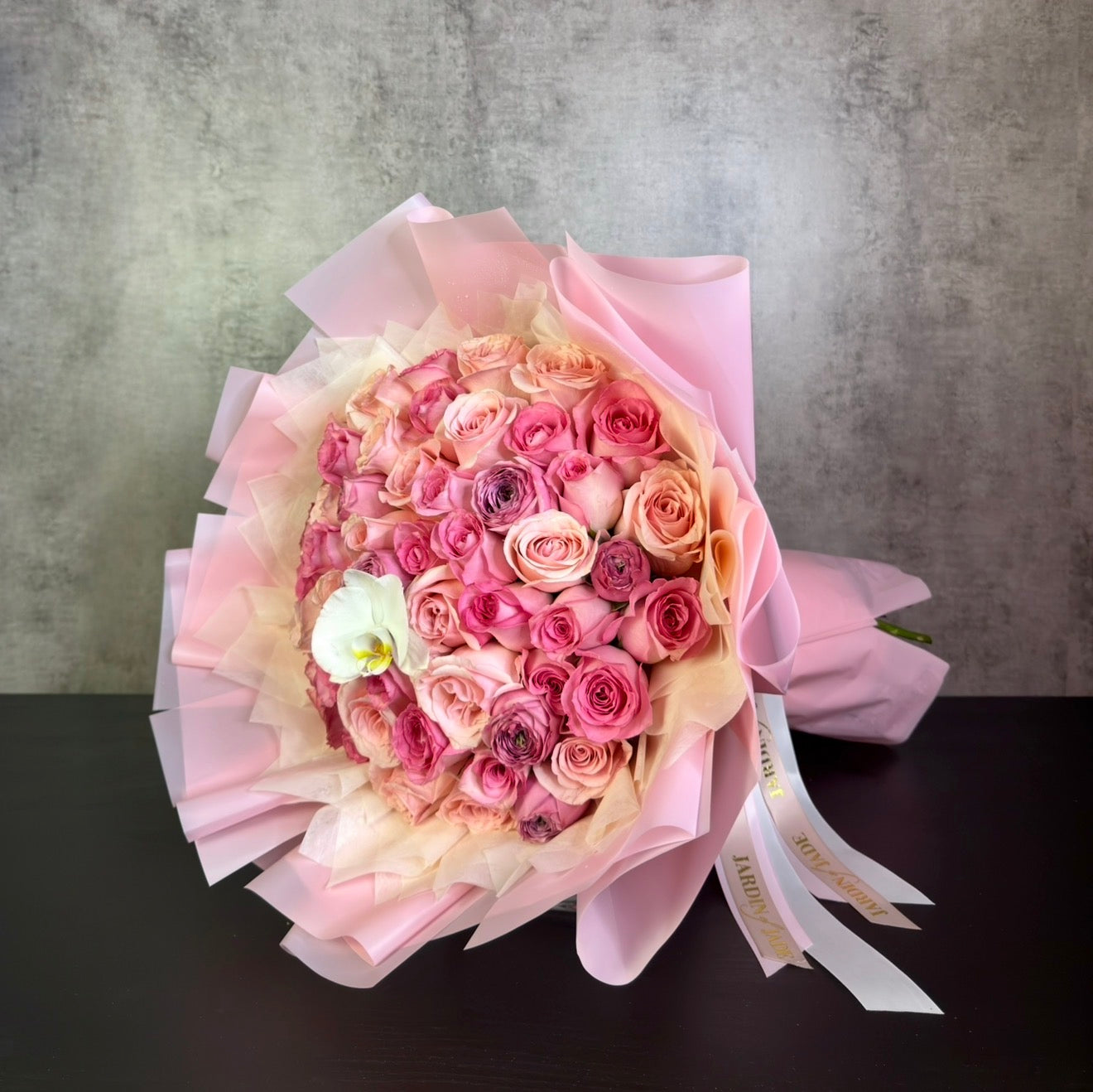 50 Long Stem Roses - Wrapped Bouquet