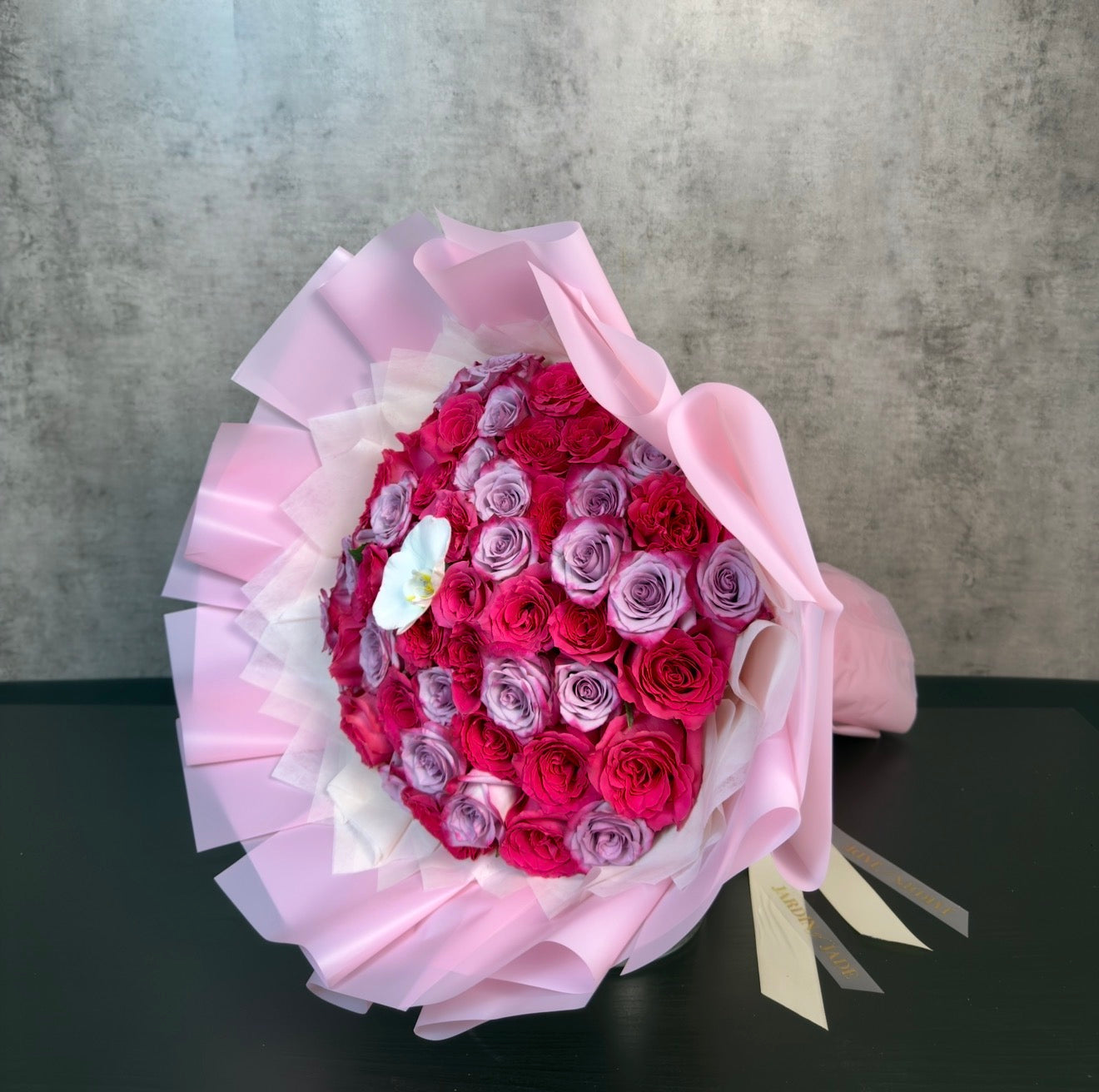 50 Long Stem Roses - Wrapped Bouquet