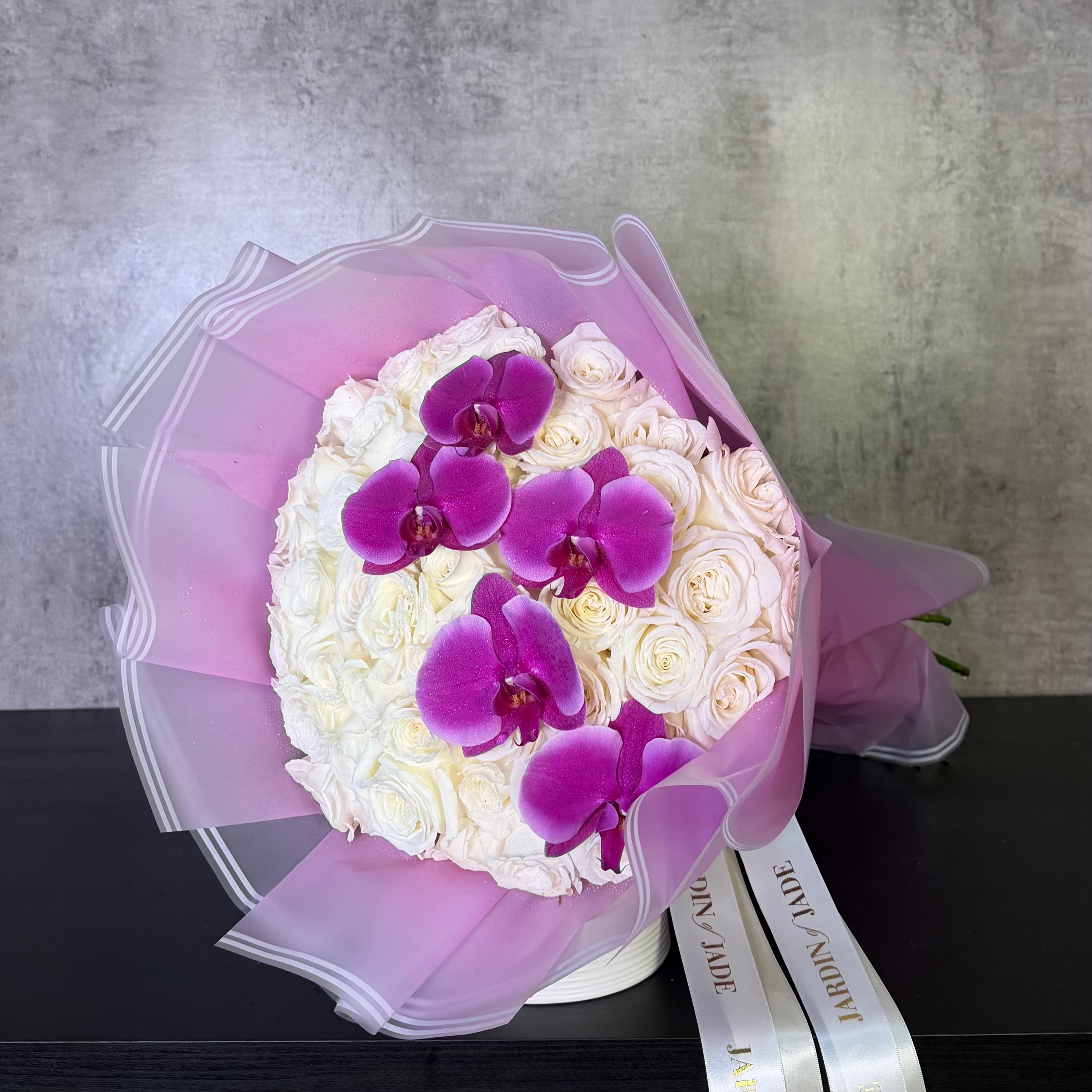 50 Long Stem Roses - Wrapped Bouquet