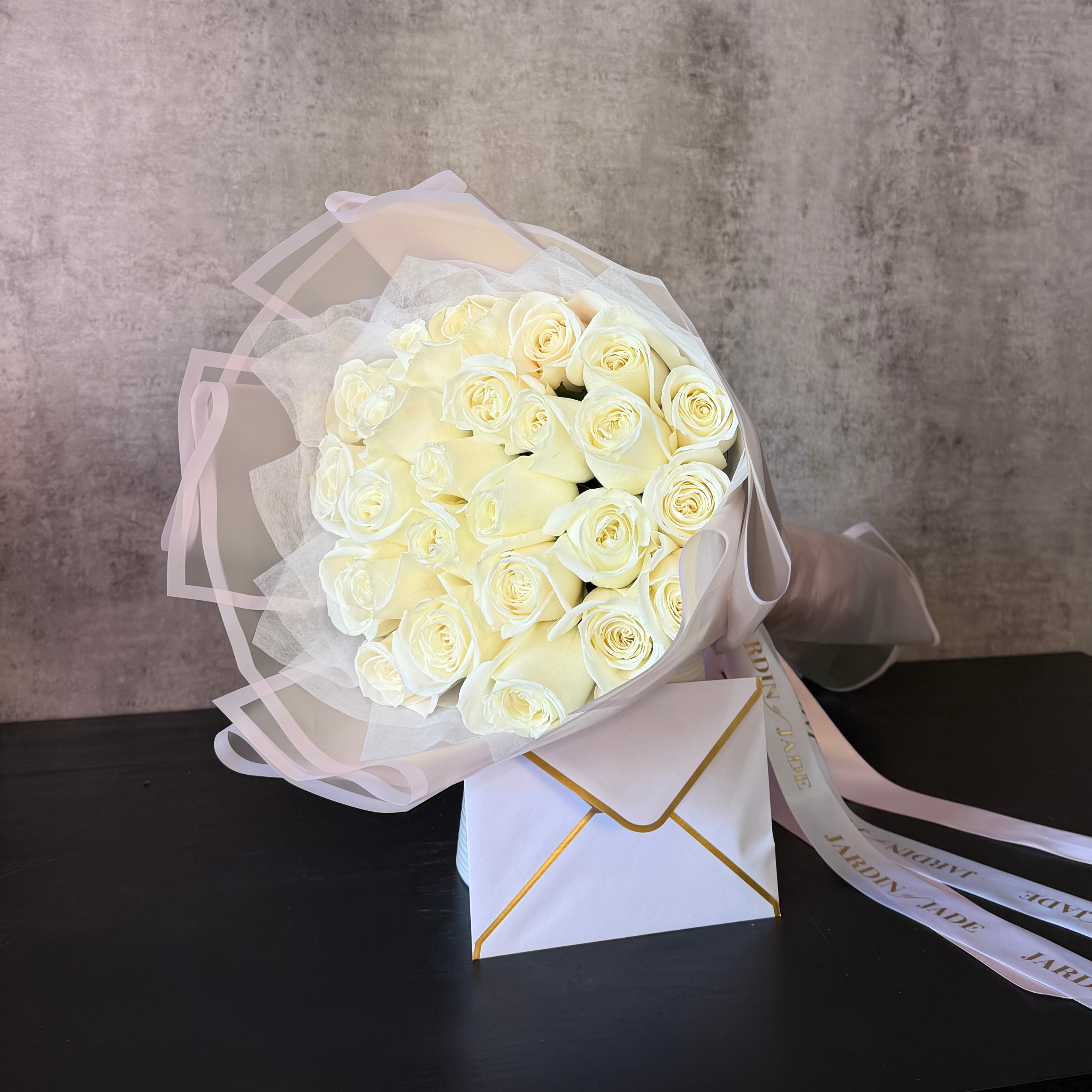 25 Long Stem Roses - Wrapped Bouquet