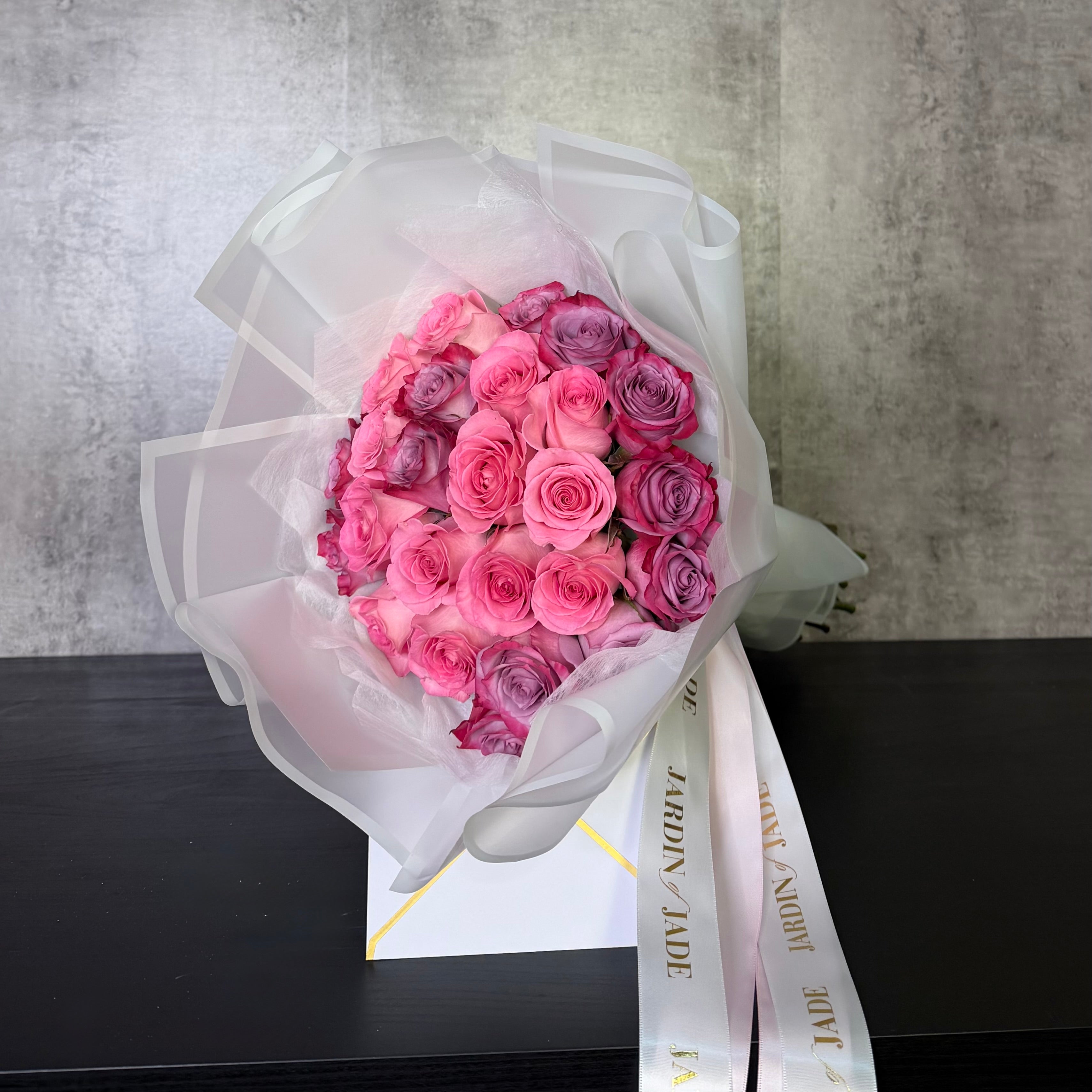 25 Long Stem Roses - Wrapped Bouquet
