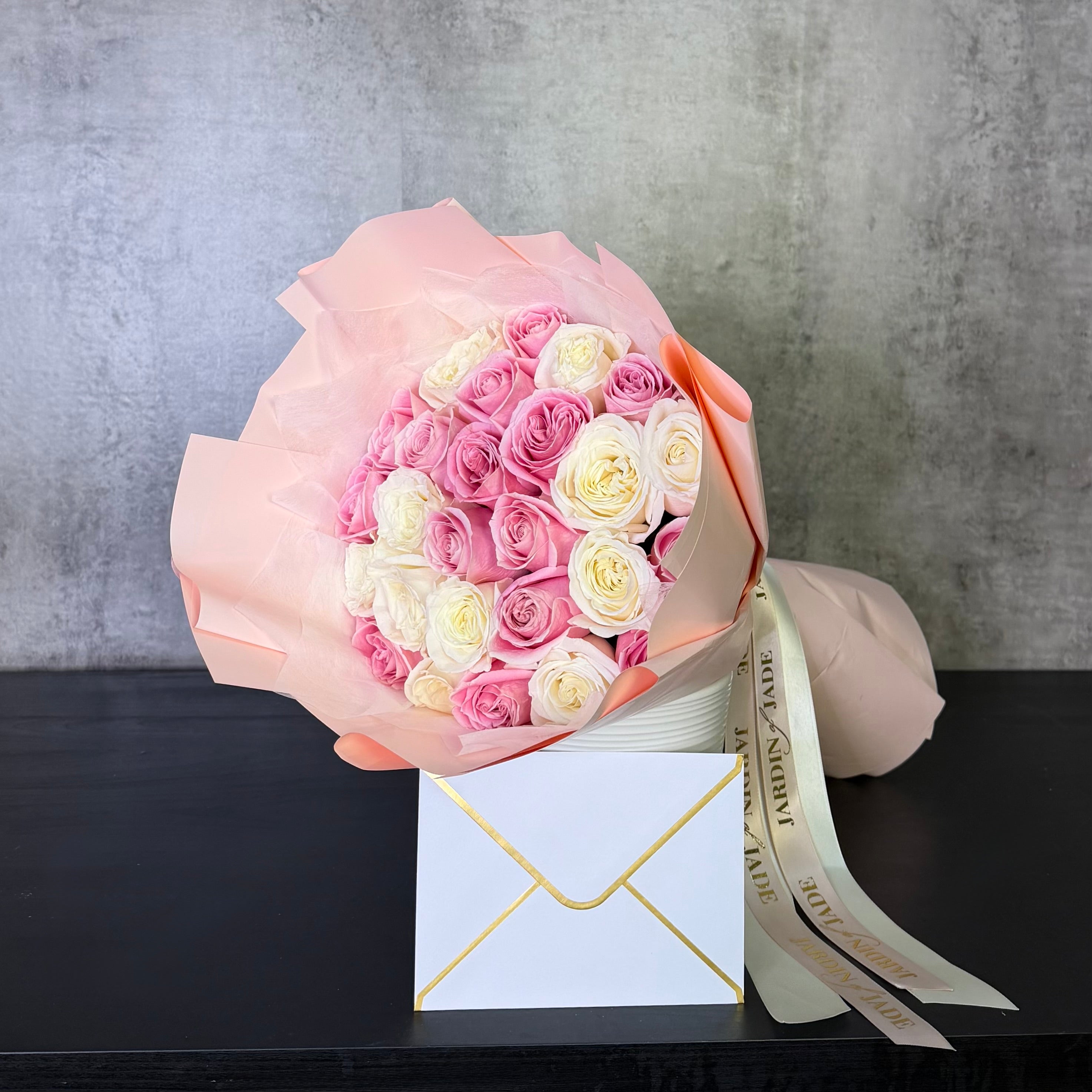 25 Long Stem Roses - Wrapped Bouquet