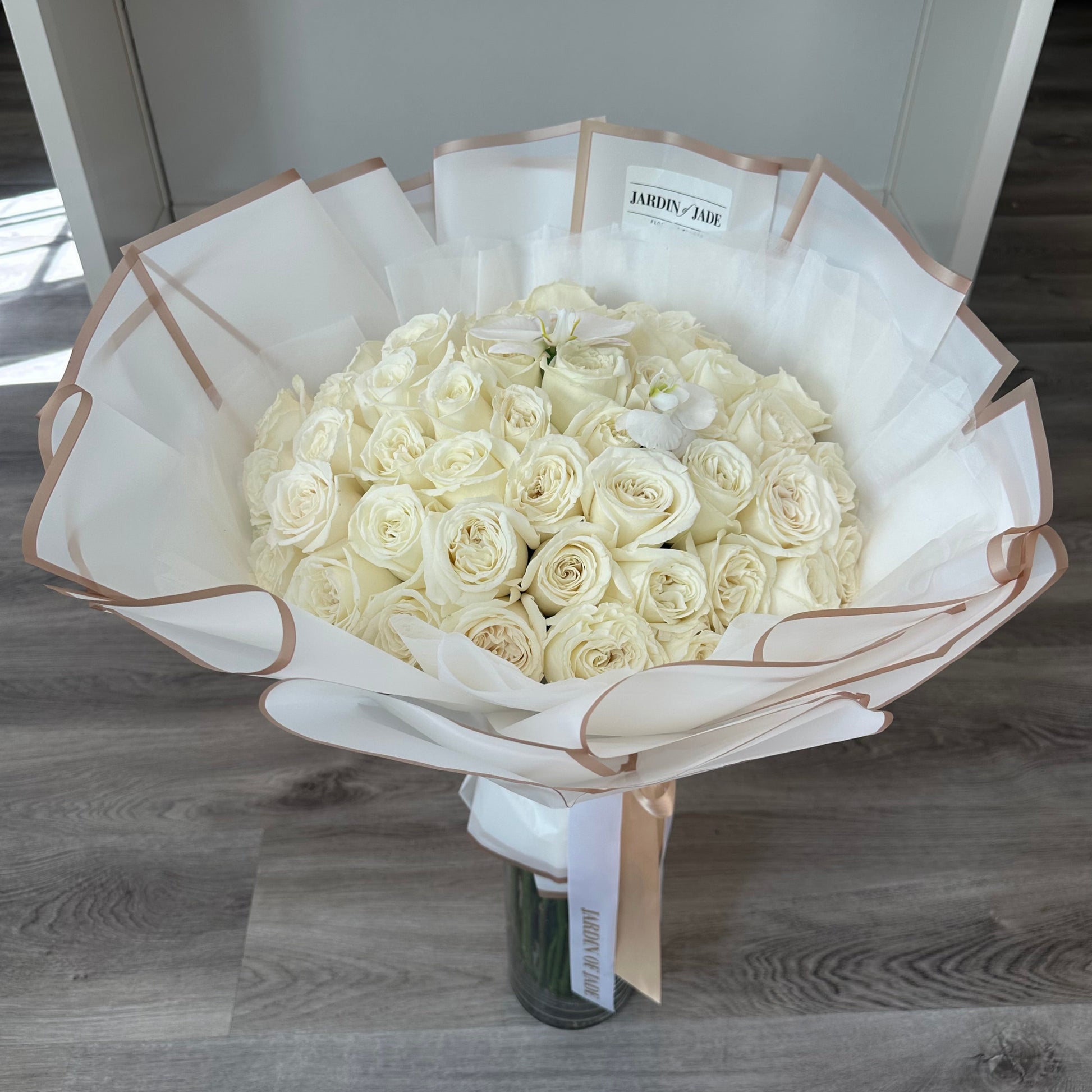 50 Long Stem Roses - Wrapped Bouquet
