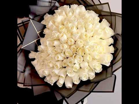 100 Long Stem Roses - Wrapped Bouquet